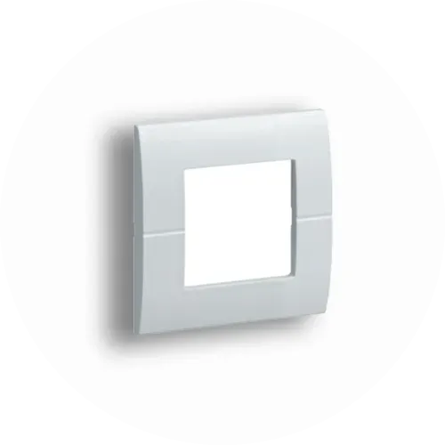 a white square light switch on a white wall