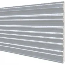 a white corrugated roof with a white background